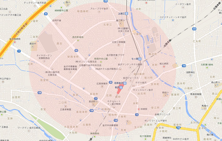 金沢駅周辺MAP